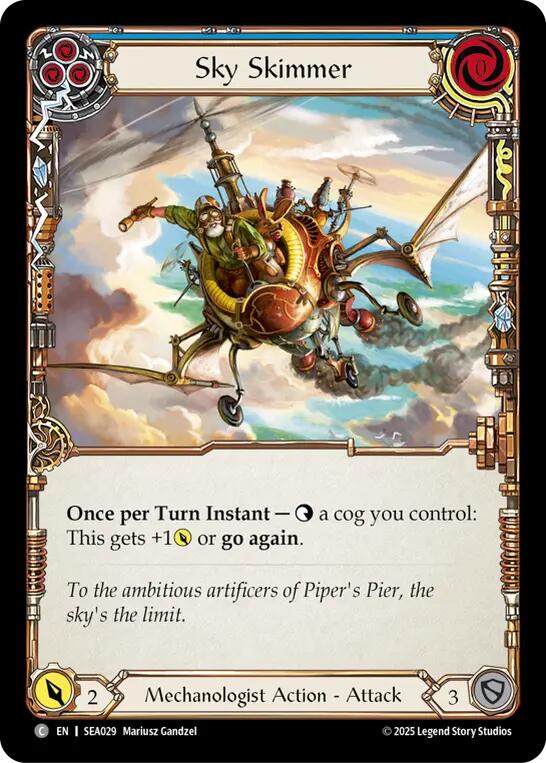 Sky Skimmer (Blue) [SEA029] (High Seas)  Rainbow Foil | Pegasus Games WI