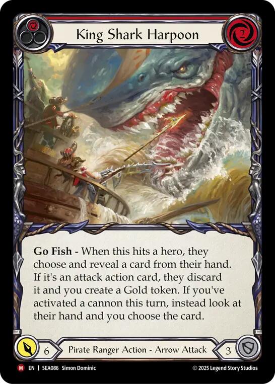 King Shark Harpoon [SEA086] (High Seas)  Rainbow Foil | Pegasus Games WI