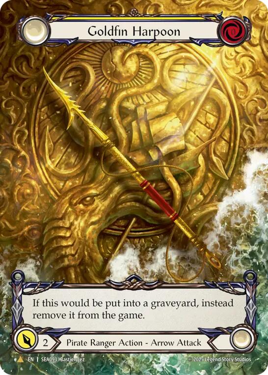 Goldfin Harpoon (Marvel) (Golden) [SEA093] (High Seas)  Cold Foil | Pegasus Games WI