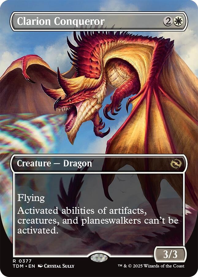 Clarion Conqueror (Borderless) [Tarkir: Dragonstorm] | Pegasus Games WI