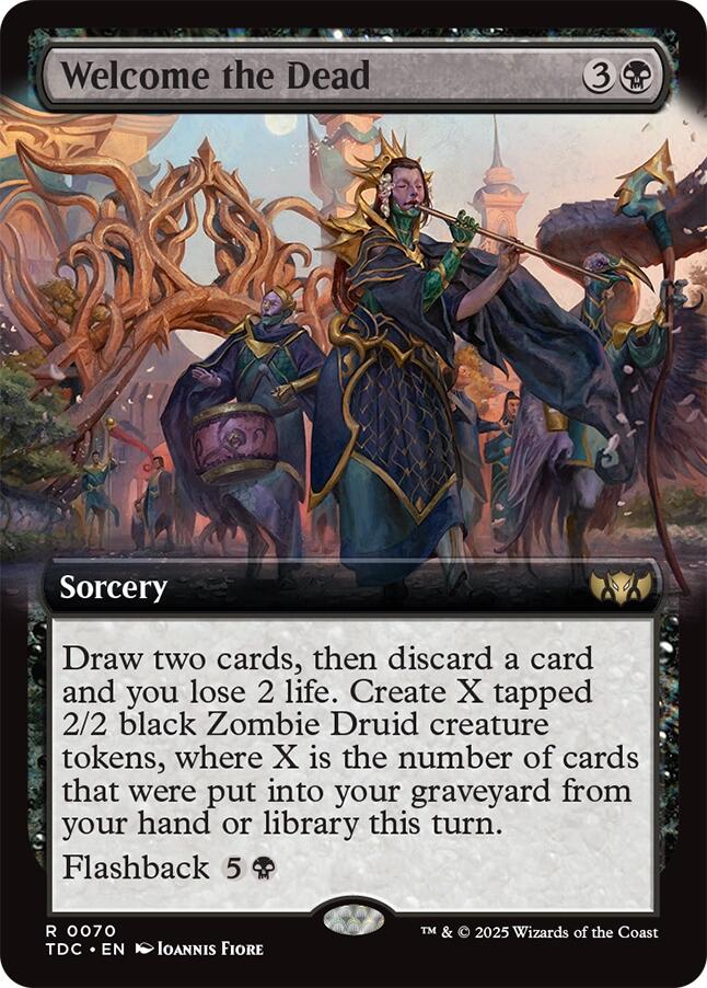 Welcome the Dead (Extended Art) [Tarkir: Dragonstorm Commander] | Pegasus Games WI