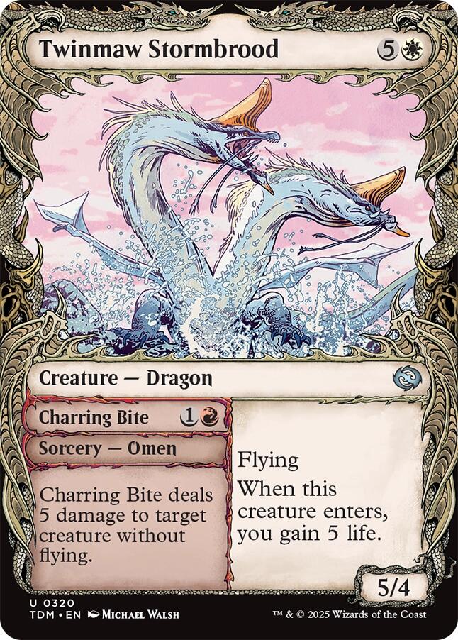 Twinmaw Stormbrood (Showcase) [Tarkir: Dragonstorm] | Pegasus Games WI