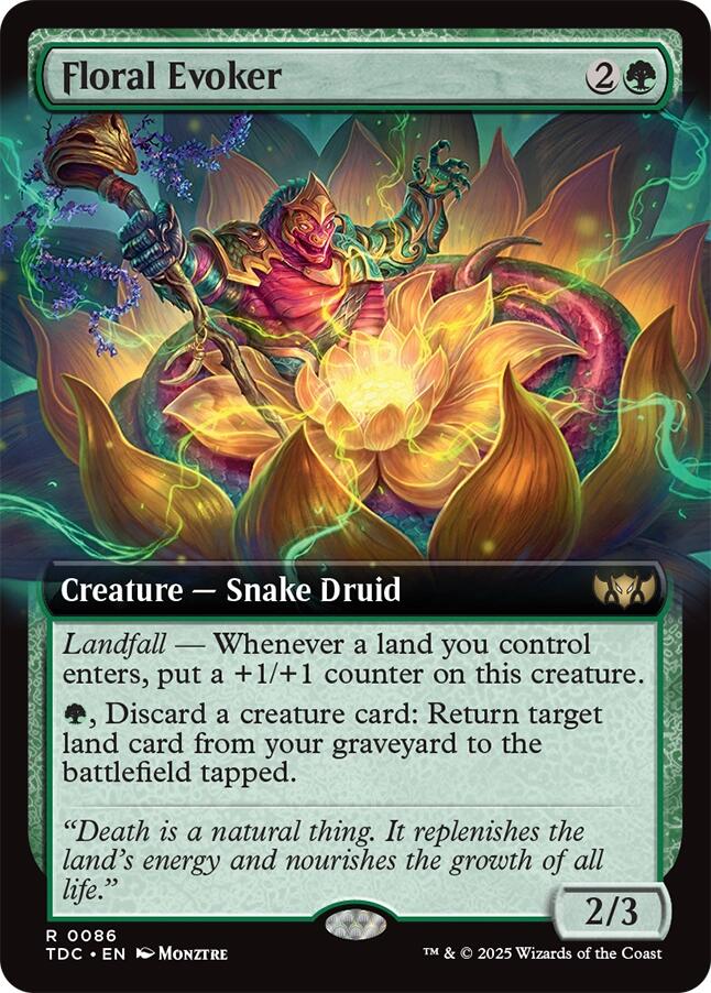 Floral Evoker (Extended Art) [Tarkir: Dragonstorm Commander] | Pegasus Games WI