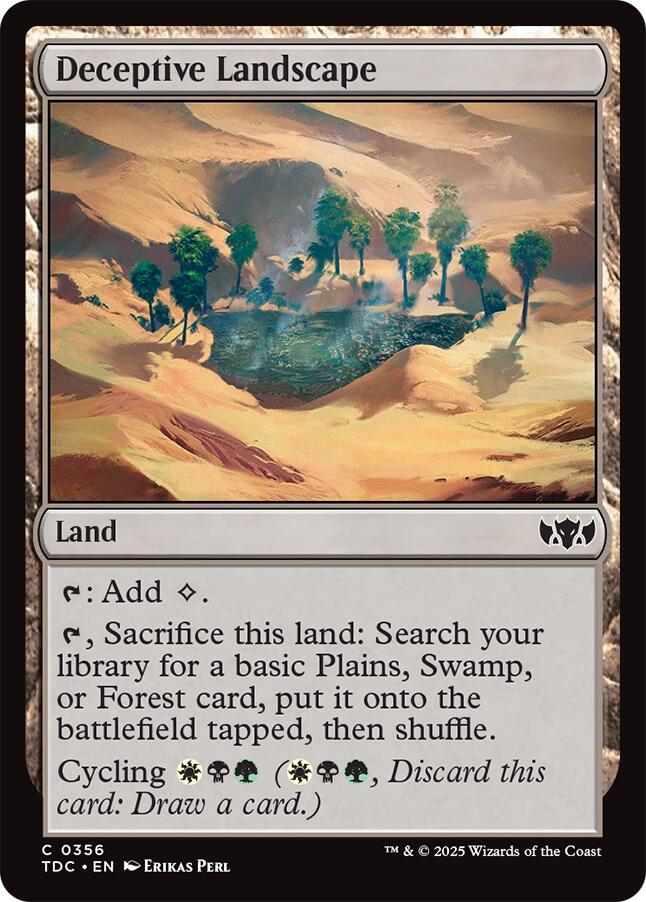 Deceptive Landscape [Tarkir: Dragonstorm Commander] | Pegasus Games WI