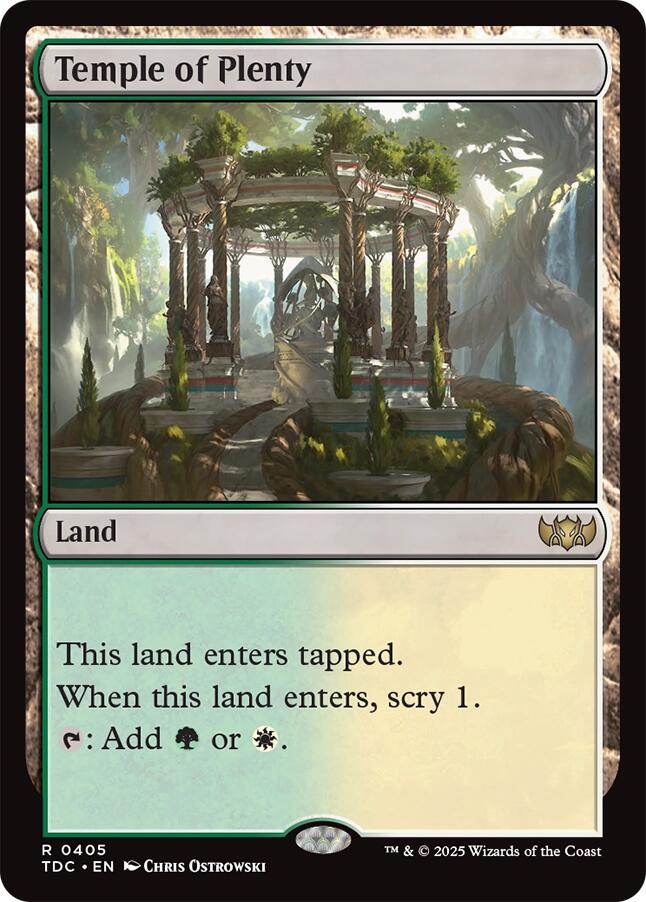 Temple of Plenty [Tarkir: Dragonstorm Commander] | Pegasus Games WI