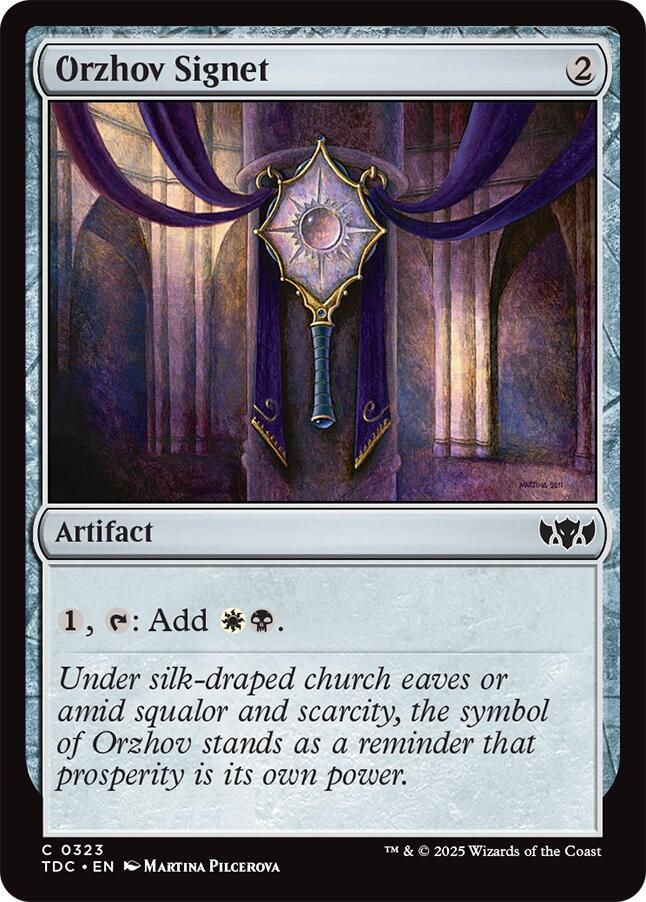 Orzhov Signet [Tarkir: Dragonstorm Commander] | Pegasus Games WI