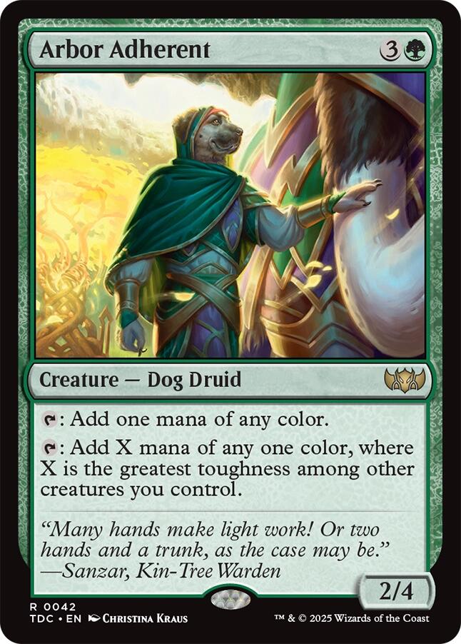 Arbor Adherent [Tarkir: Dragonstorm Commander] | Pegasus Games WI