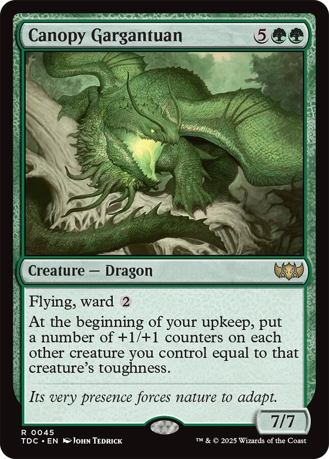 Canopy Gargantuan [Tarkir: Dragonstorm Commander] | Pegasus Games WI