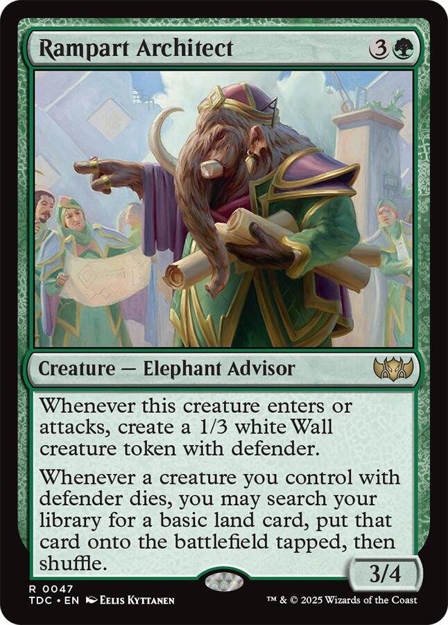 Rampart Architect [Tarkir: Dragonstorm Commander] | Pegasus Games WI
