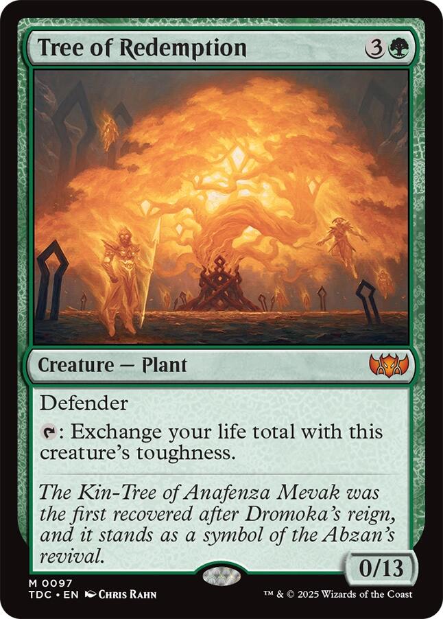 Tree of Redemption [Tarkir: Dragonstorm Commander] | Pegasus Games WI