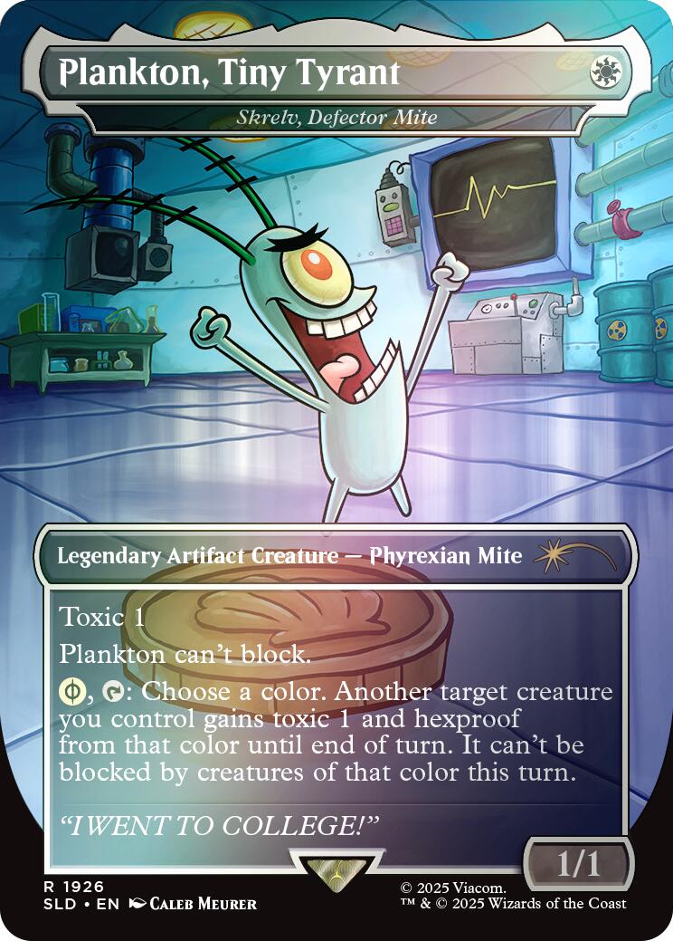 Plankton, Tiny Tyrant - Shrelv, Defector Mite (Rainbow Foil) [Secret Lair Drop Series] | Pegasus Games WI