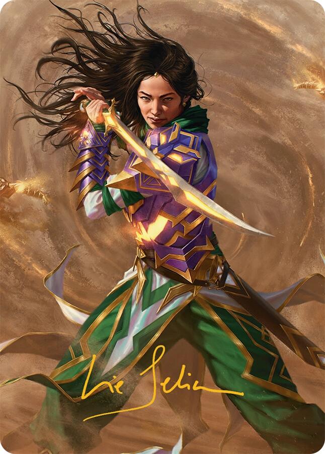 Descendant of Storms Art Card (2/54) (Gold-Stamped Signature) [Tarkir: Dragonstorm Art Series] | Pegasus Games WI