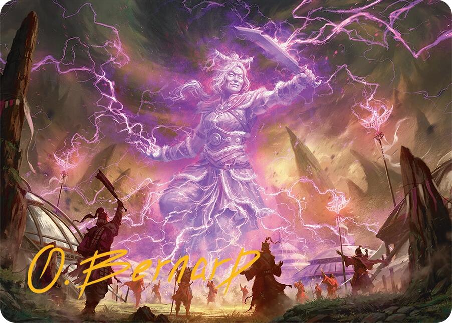 Smile at Death Art Card (4/54) (Gold-Stamped Signature) [Tarkir: Dragonstorm Art Series] | Pegasus Games WI