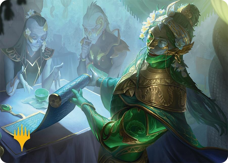 Sibsig Appraiser Art Card (8/54) (Gold-Stamped Signature) [Tarkir: Dragonstorm Art Series] | Pegasus Games WI