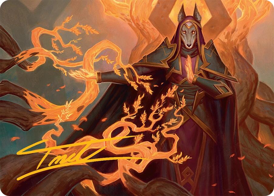 Abzan Devotee Art Card (10/54) (Gold-Stamped Signature) [Tarkir: Dragonstorm Art Series] | Pegasus Games WI