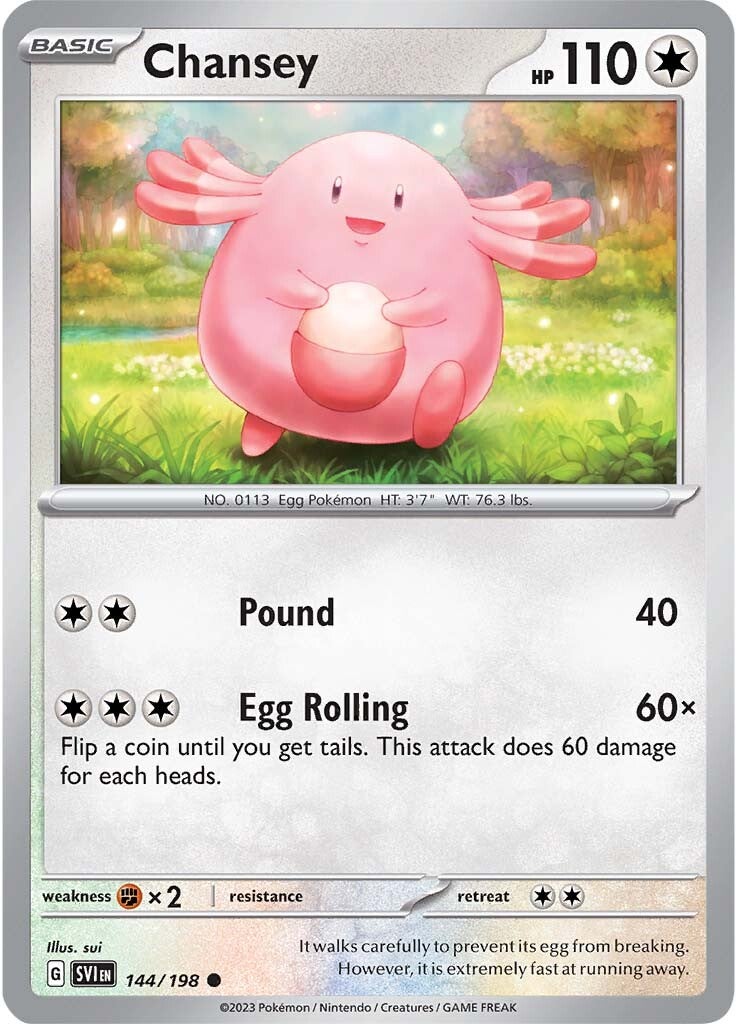 Chansey (144/198) [Scarlet & Violet: Base Set] | Pegasus Games WI