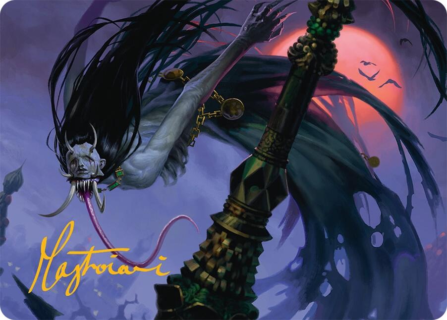 Qarsi Revenant Art Card (12/54) (Gold-Stamped Signature) [Tarkir: Dragonstorm Art Series] | Pegasus Games WI