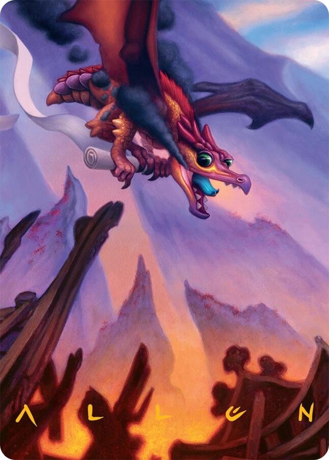 Scavenger Regent Art Card (45/54) (Gold-Stamped Signature) [Tarkir: Dragonstorm Art Series] | Pegasus Games WI