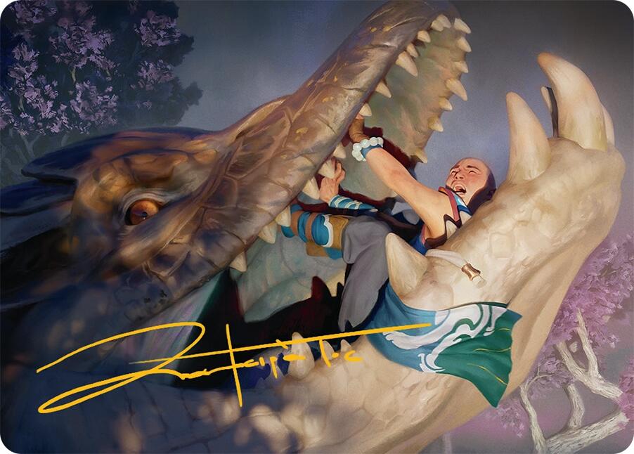 Jaws of Defeat Art Card (53/54) (Gold-Stamped Signature) [Tarkir: Dragonstorm Art Series] | Pegasus Games WI