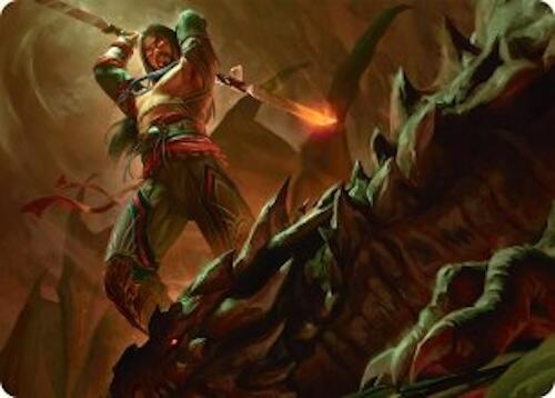 Sarkhan's Resolve Art Card (18/54) [Tarkir: Dragonstorm Art Series] | Pegasus Games WI