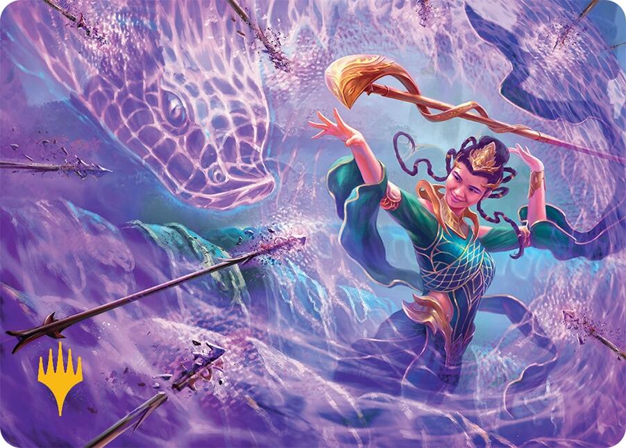 Snakeskin Veil Art Card (19/54) (Gold-Stamped Signature) [Tarkir: Dragonstorm Art Series] | Pegasus Games WI
