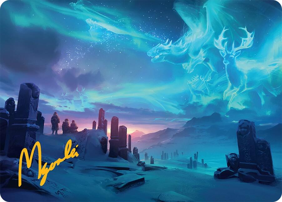 Auroral Procession Art Card (20/54) (Gold-Stamped Signature) [Tarkir: Dragonstorm Art Series] | Pegasus Games WI