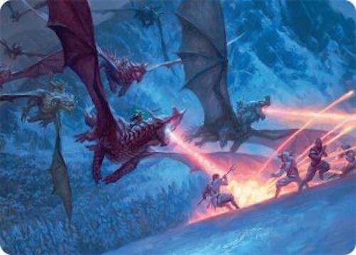Dragonback Assault Art Card (22/54) [Tarkir: Dragonstorm Art Series] | Pegasus Games WI