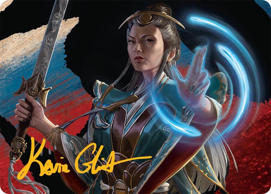 Narset, Jeskai Waymaster Art Card (44/54) (Gold-Stamped Signature) [Tarkir: Dragonstorm Art Series] | Pegasus Games WI