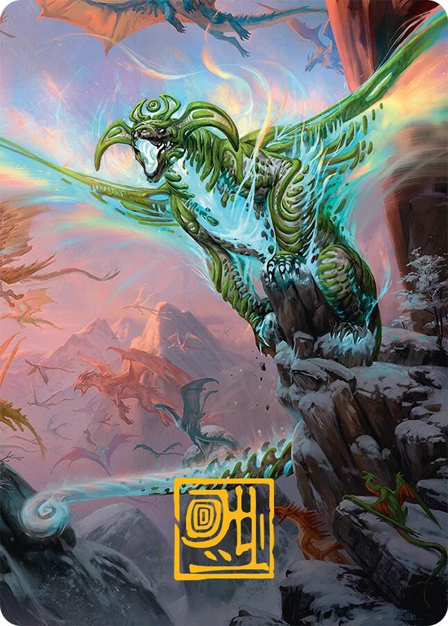 Ureni of the Unwritten Art Card (51/54) (Gold-Stamped Signature) [Tarkir: Dragonstorm Art Series] | Pegasus Games WI