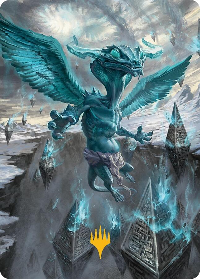 Ugin, Eye of the Storms Art Card (47/54) (Gold-Stamped Signature) [Tarkir: Dragonstorm Art Series] | Pegasus Games WI