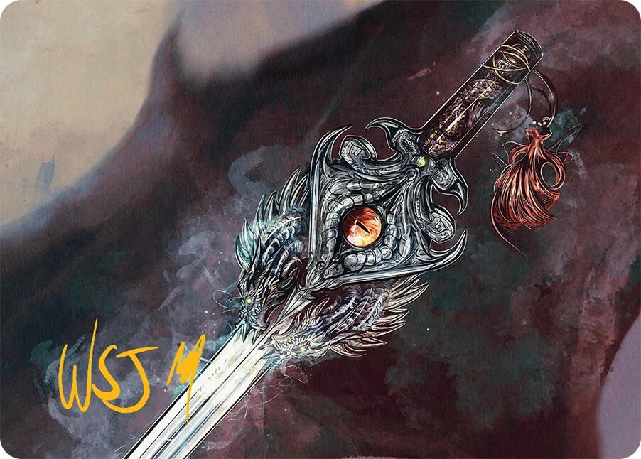 Dragonfire Blade Art Card (40/54) (Gold-Stamped Signature) [Tarkir: Dragonstorm Art Series] | Pegasus Games WI