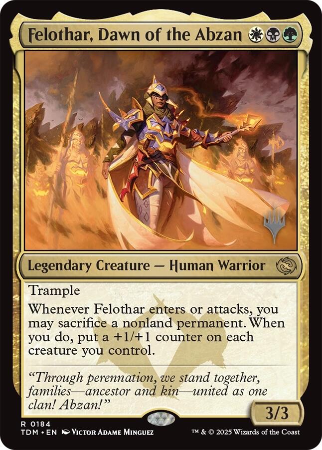 Felothar, Dawn of the Abzan [Tarkir: Dragonstorm Promos] | Pegasus Games WI