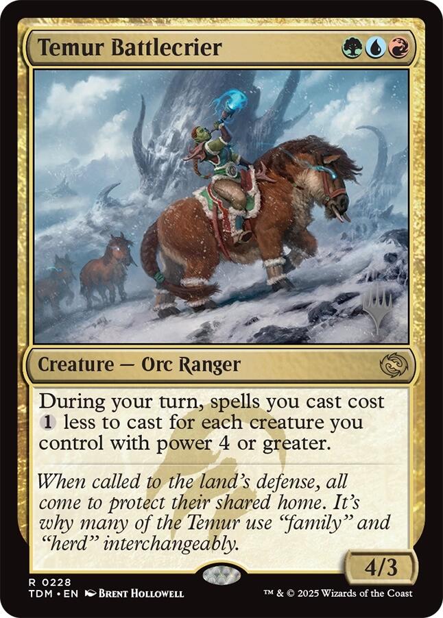 Temur Battlecrier [Tarkir: Dragonstorm Promos] | Pegasus Games WI