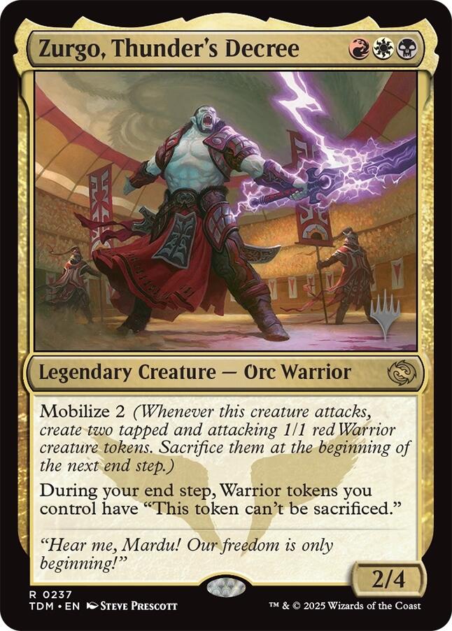 Zurgo, Thunder's Decree [Tarkir: Dragonstorm Promos] | Pegasus Games WI