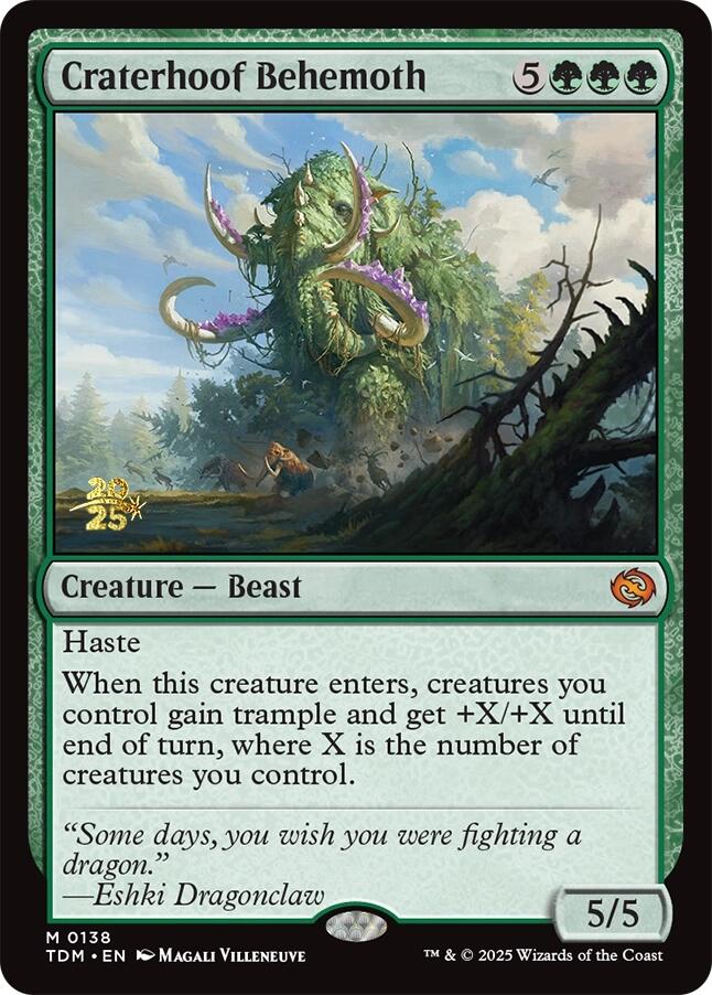 Craterhoof Behemoth [Tarkir: Dragonstorm Prerelease Promos] | Pegasus Games WI