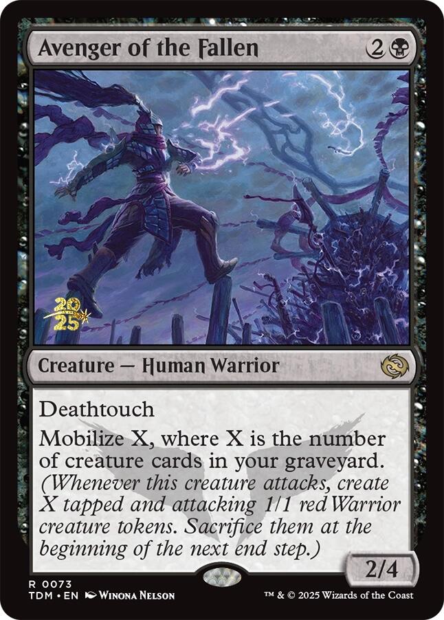 Avenger of the Fallen [Tarkir: Dragonstorm Prerelease Promos] | Pegasus Games WI