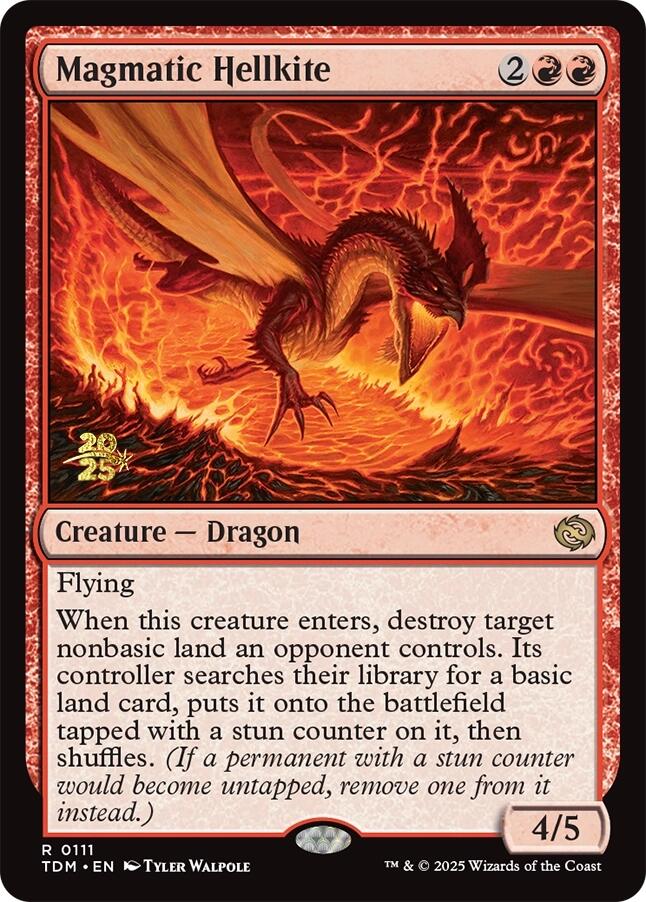 Magmatic Hellkite [Tarkir: Dragonstorm Prerelease Promos] | Pegasus Games WI
