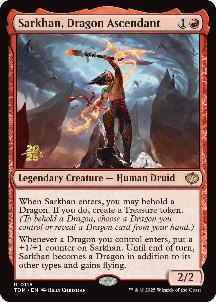 Sarkhan, Dragon Ascendant [Tarkir: Dragonstorm Prerelease Promos] | Pegasus Games WI