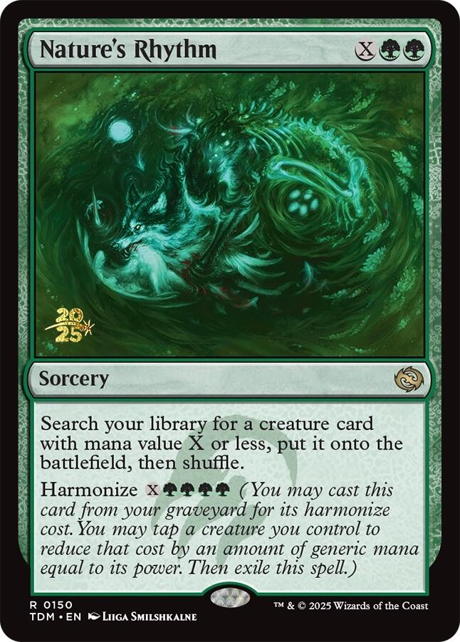Nature's Rhythm [Tarkir: Dragonstorm Prerelease Promos] | Pegasus Games WI