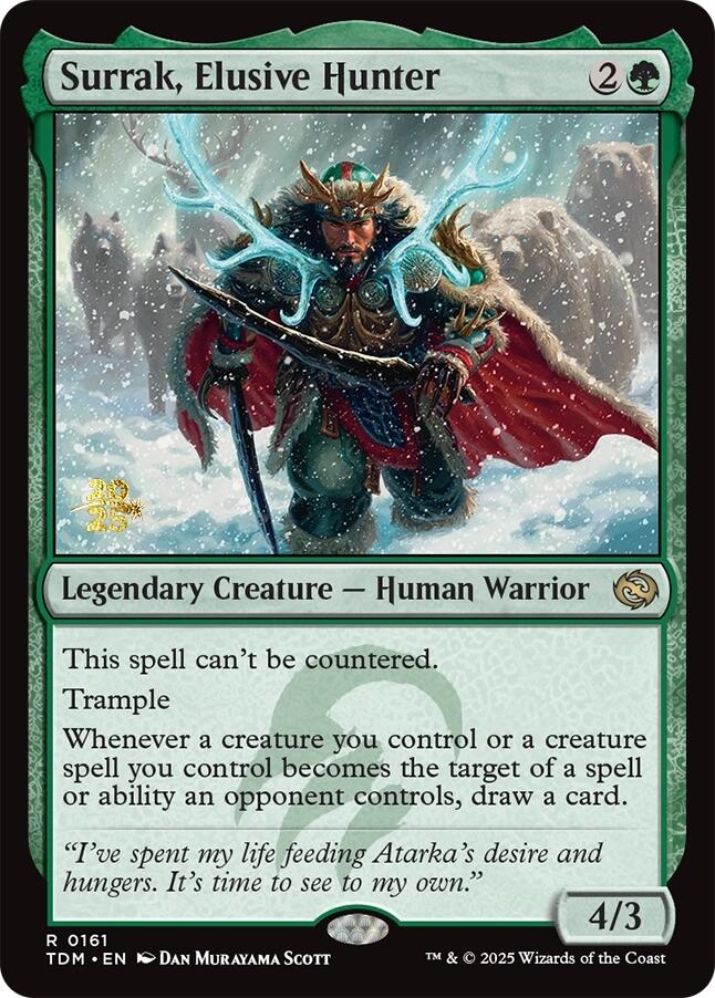Surrak, Elusive Hunter [Tarkir: Dragonstorm Prerelease Promos] | Pegasus Games WI