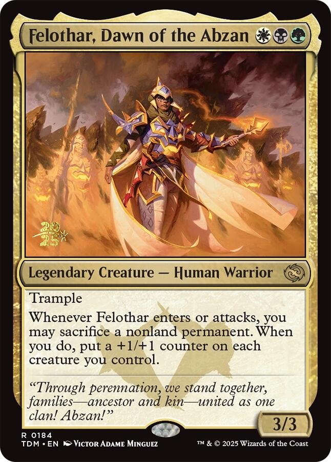 Felothar, Dawn of the Abzan [Tarkir: Dragonstorm Prerelease Promos] | Pegasus Games WI