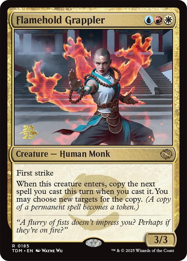 Flamehold Grappler [Tarkir: Dragonstorm Prerelease Promos] | Pegasus Games WI