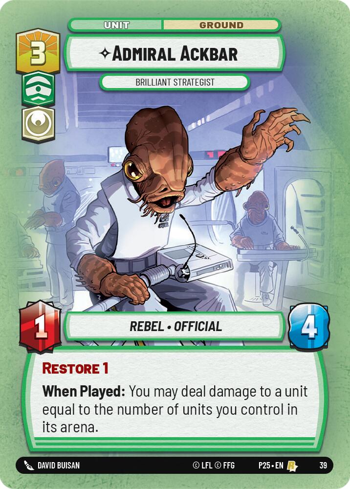 Admiral Ackbar - Brilliant Strategist (39) (39) [Store Showdown Promos] | Pegasus Games WI
