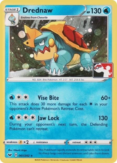 Drednaw (061/202) (Play Pokemon Promo) [League & Championship Cards] | Pegasus Games WI