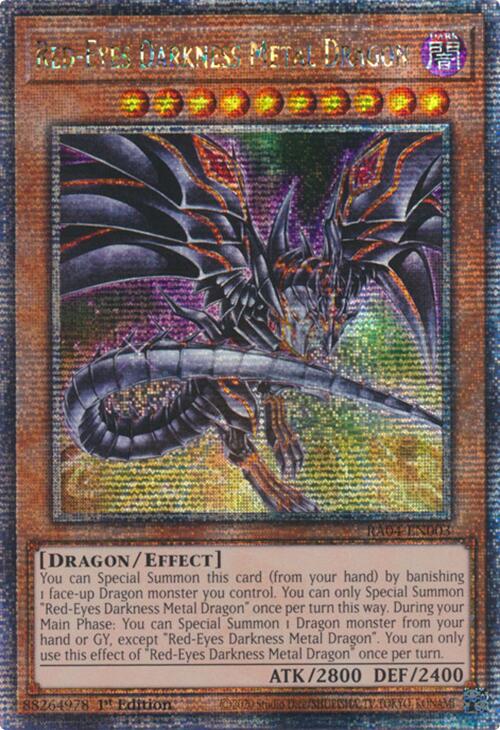 Red-Eyes Darkness Metal Dragon (Alternate Art) [RA04-EN003] Quarter Century Secret Rare | Pegasus Games WI