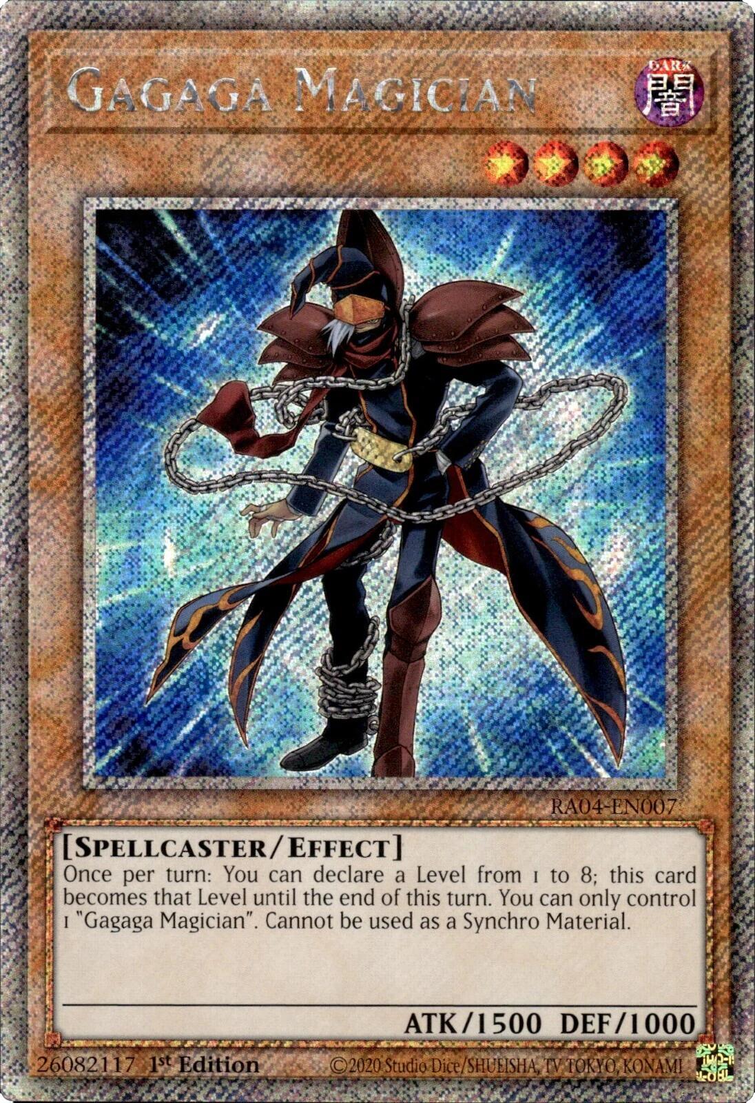 Gagaga Magician [RA04-EN007] Platinum Secret Rare | Pegasus Games WI
