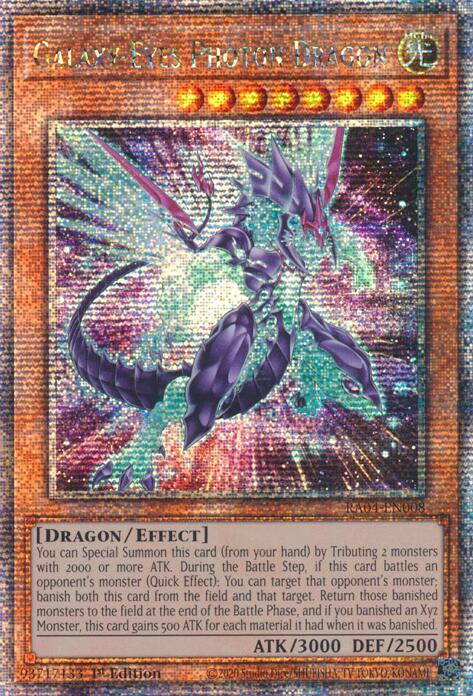 Galaxy-Eyes Photon Dragon (New Art) [RA04-EN008] Quarter Century Secret Rare | Pegasus Games WI