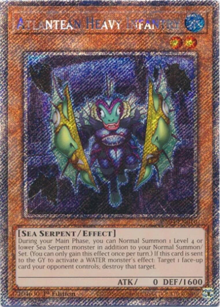 Atlantean Heavy Infantry [RA04-EN010] Platinum Secret Rare | Pegasus Games WI