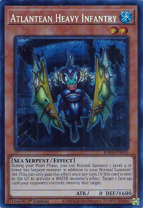 Atlantean Heavy Infantry [RA04-EN010] Secret Rare | Pegasus Games WI