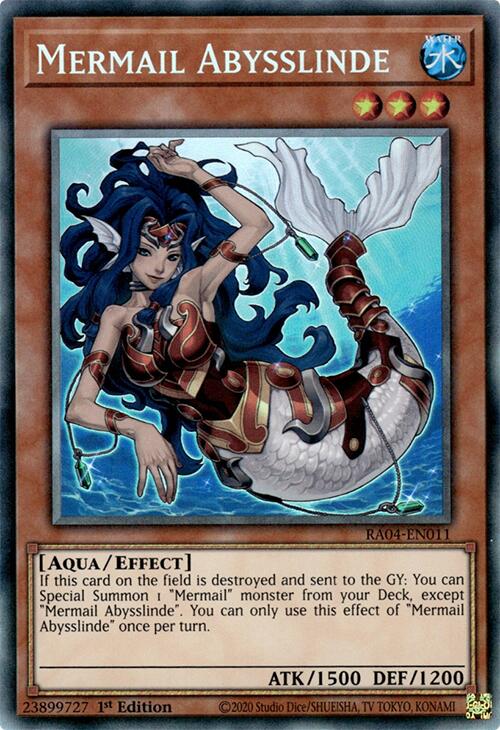Mermail Abysslinde [RA04-EN011] Prismatic Collector's Rare | Pegasus Games WI
